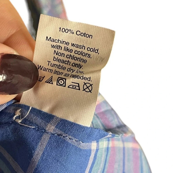 J. Crew The Perfect Shirt Pink & Blue Plaid Button Down Size Small 100% Cotton - Picture 7 of 9
